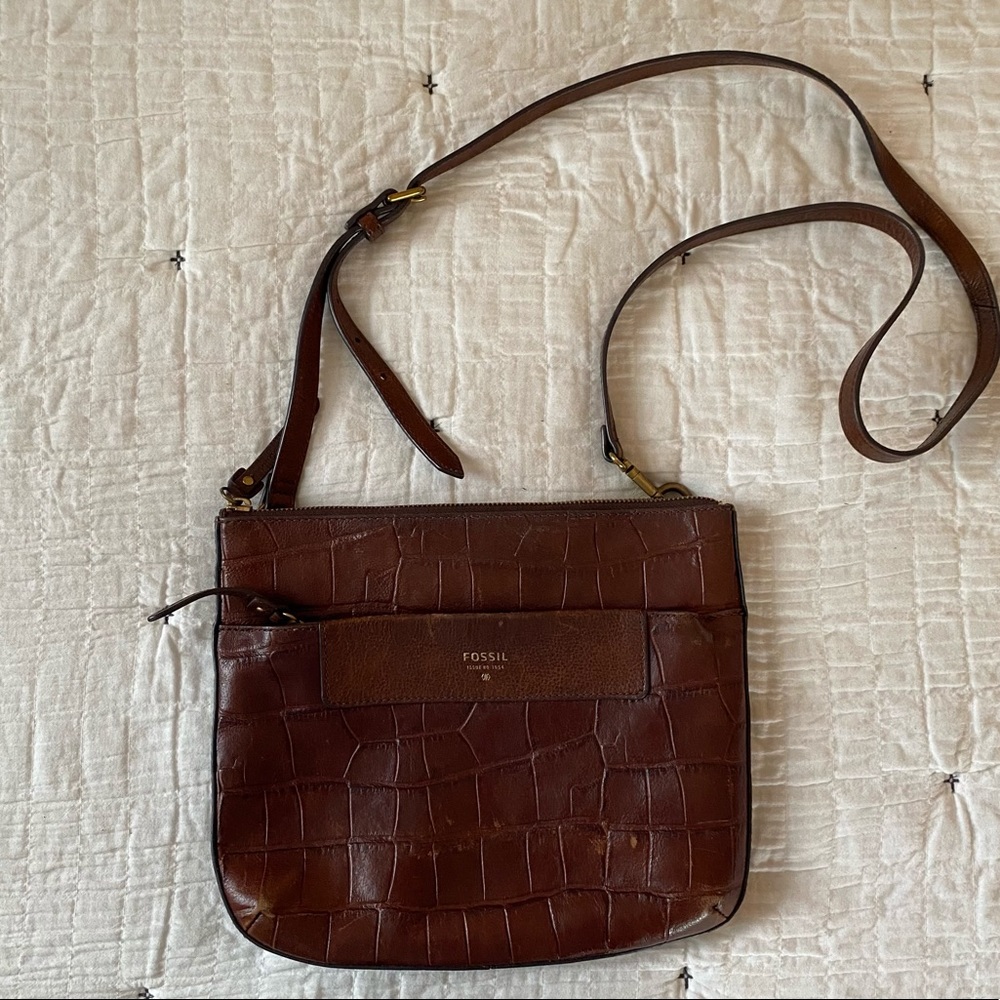 Fossil Brown Crossbody Bag